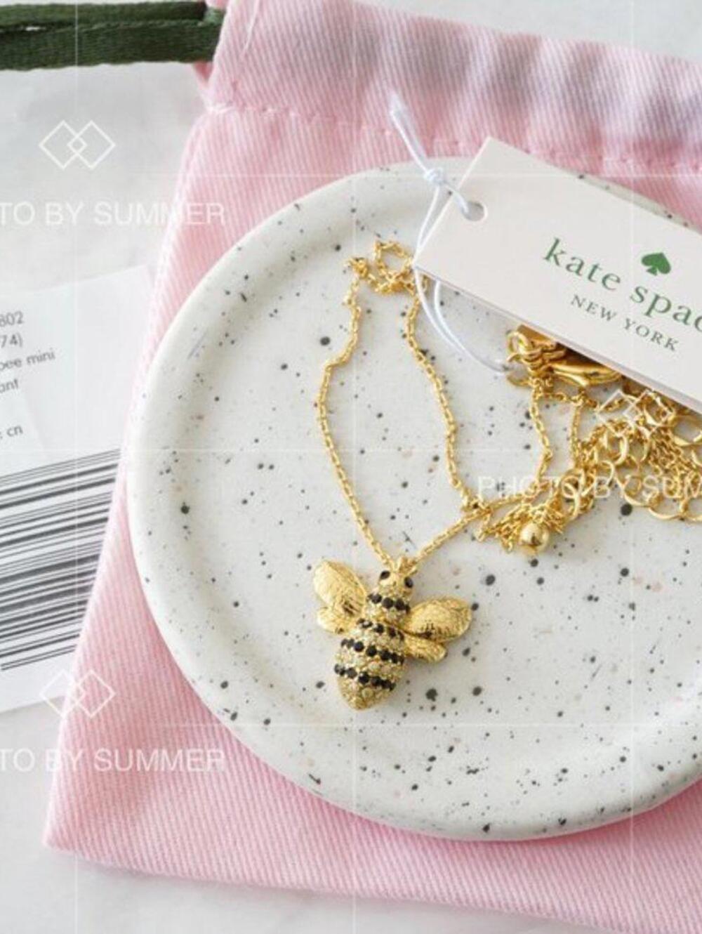 Kate Spade Picnic Perfect Pave Bee Mini Pendant Necklace